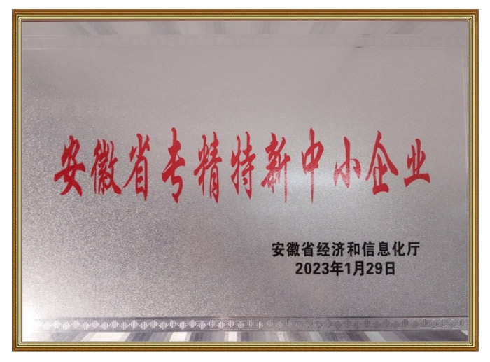 安徽省專精特新中小企業(yè)